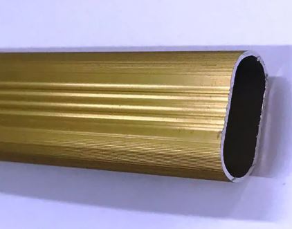 BARRA OVALADA ORO 4MTS