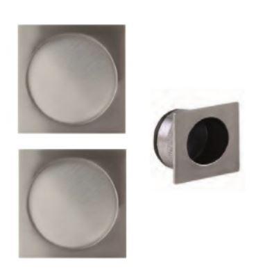 KIT CORREDERA SIMPLE CUADRADO NIQUEL SATINADO