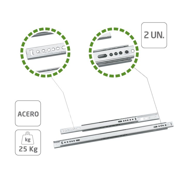 JUEGO GUIA CAJON MD 26 DE 470X27