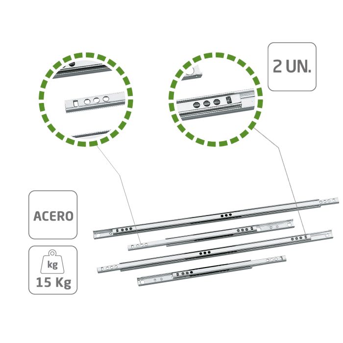 JUEGO GUIA MD25 310X17 MM