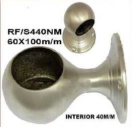 SOPORTE PASAMANO TERMINAL 40MM LATON NIQUEL SAT