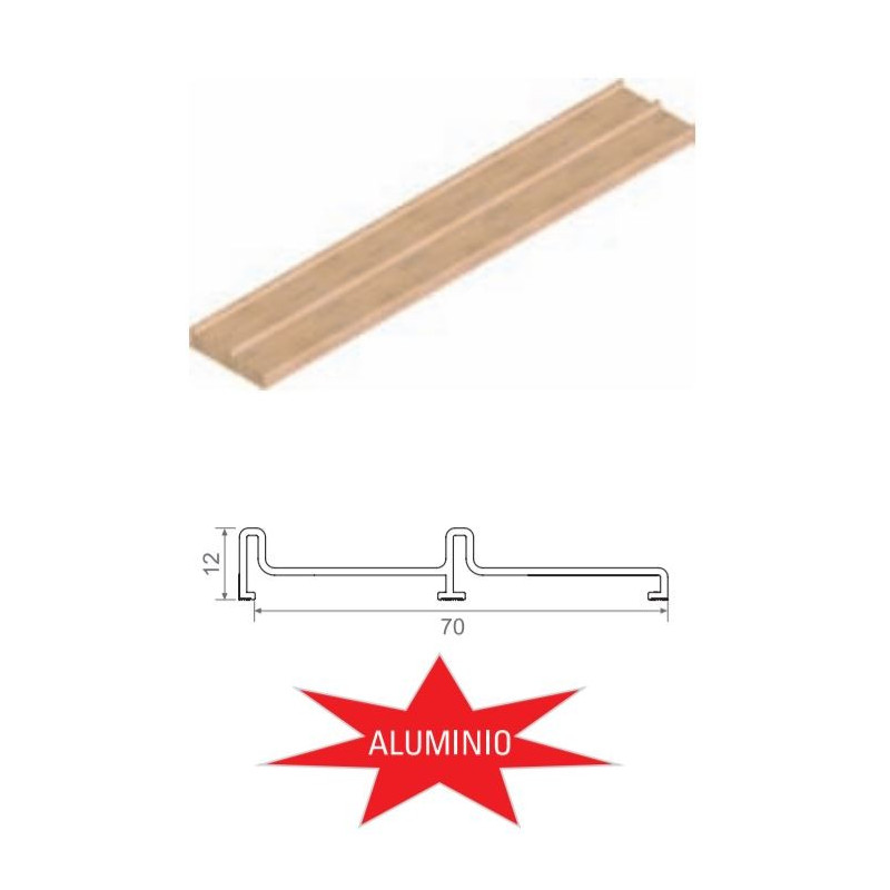 BATIENTE LATERAL ALUMINIO REF 480 DE 70X12 BLANCO