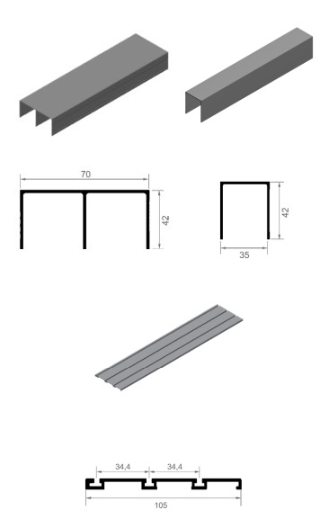 KIT GUIA 990.L.B.3MTS 3 CARRILES BLANCO