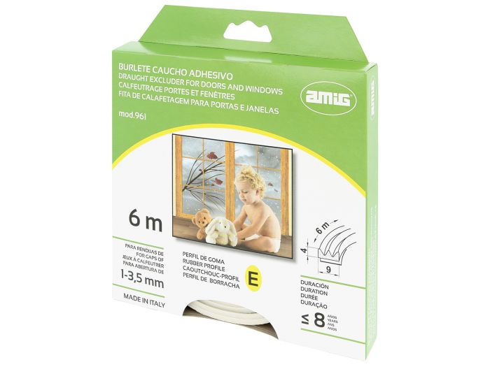 BURLETE ADHESIVO MD 961 BLANCO