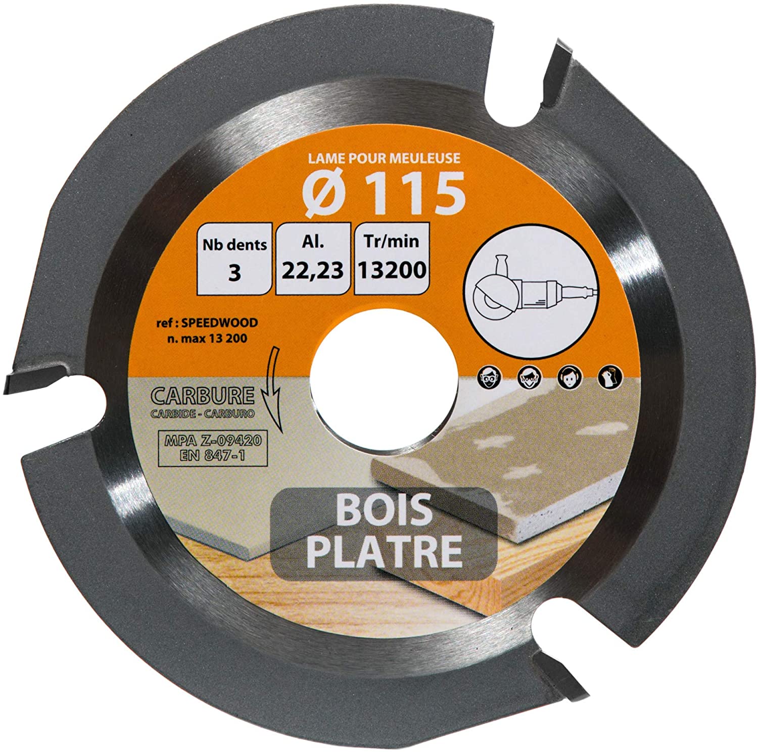 DISCO MADERA 115MM SPEEDWOOD