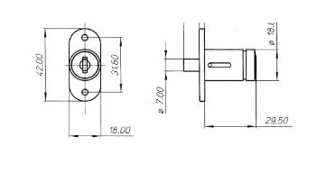CERRADURA CORREDERA 2667 NIQUEL