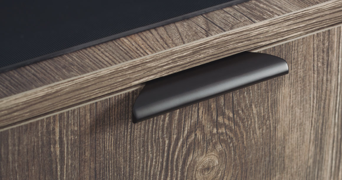 TIRADOR ASA RITTA 03694128L09 260MM NEGRO MATE