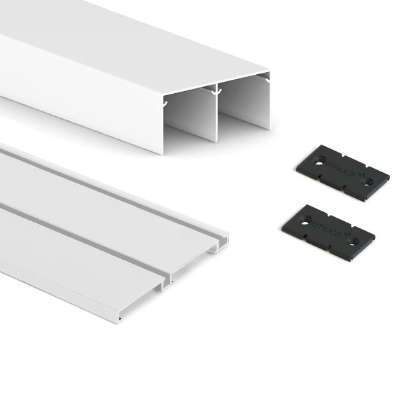 KIT GUIA PLACARD 74MM BLANCO MATE 3MTS