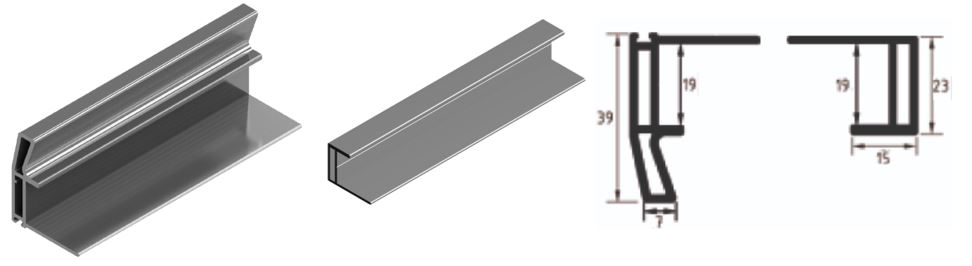 KIT PUERTA TORINO 19MM INTERIOR PLATA 2.70MTS