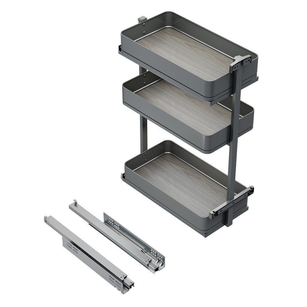 CARRO EXTRAIBLE C/SOFT M-400 H-800 ANTRACITA