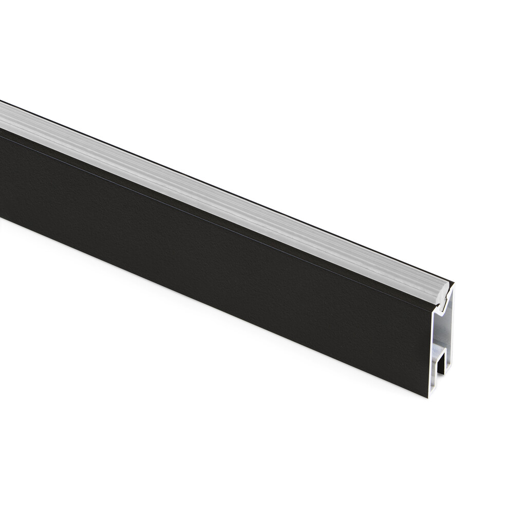 BARRA  LUXE ESTRUCTURA ZERO 1MTS NEGRO TEXTURIZADO