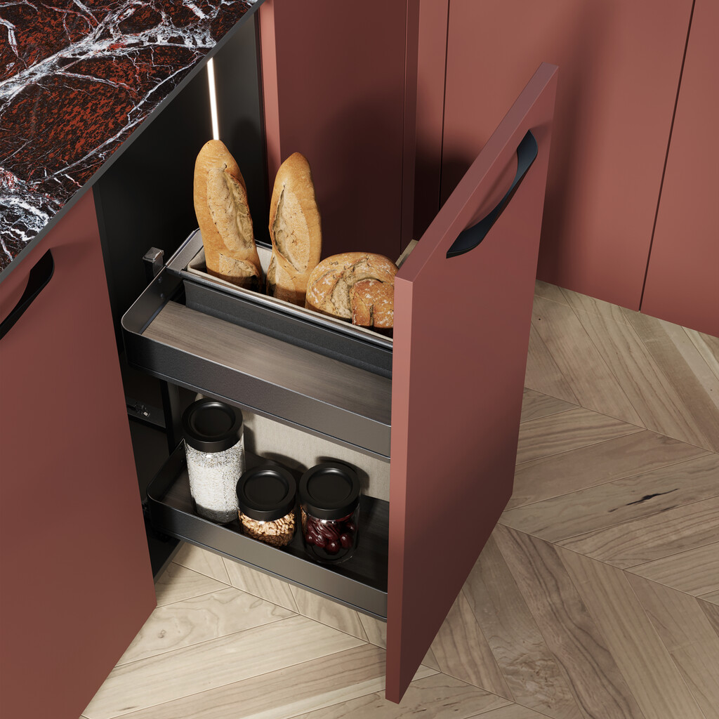 PANERO+CESTA HARMONY SOFT MOD.30  H700MM ANTRACITA